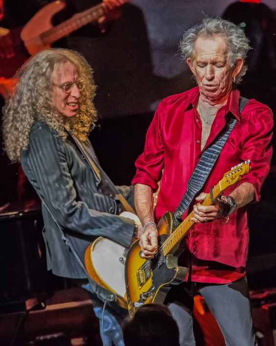 Waddy Wachtel and Keith Richards at Apollo Theater in Harlem - October 10 2015